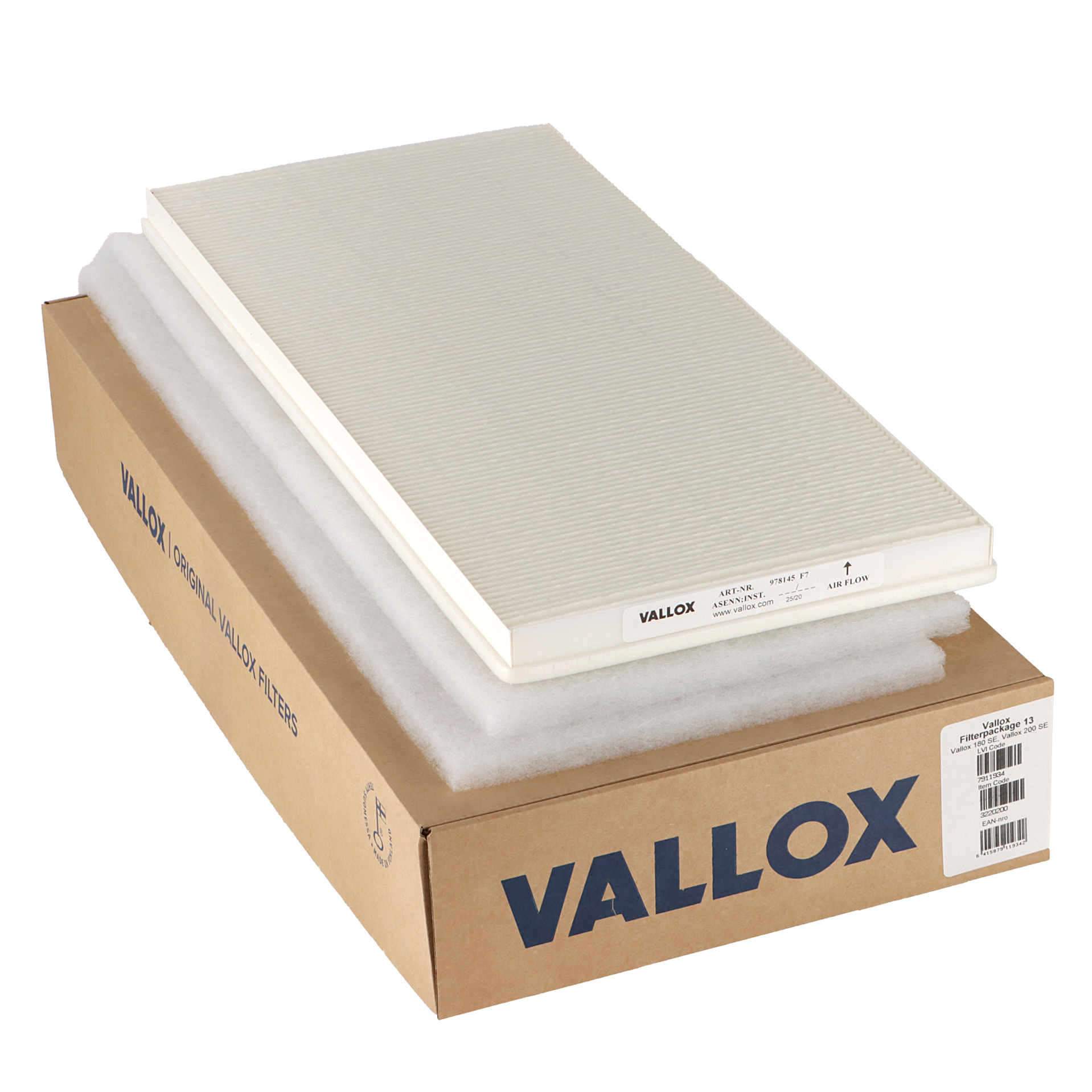 Vallox 180/200 SE filter set No. 13 G4+G4+F7 (original)